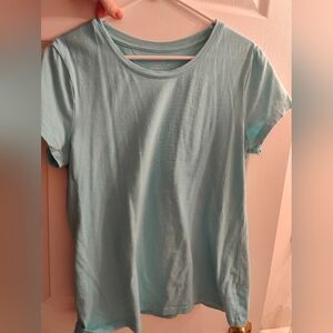 Sonoma Light Aqua Crewneck Short Sleeve  Everyday Tee, Large